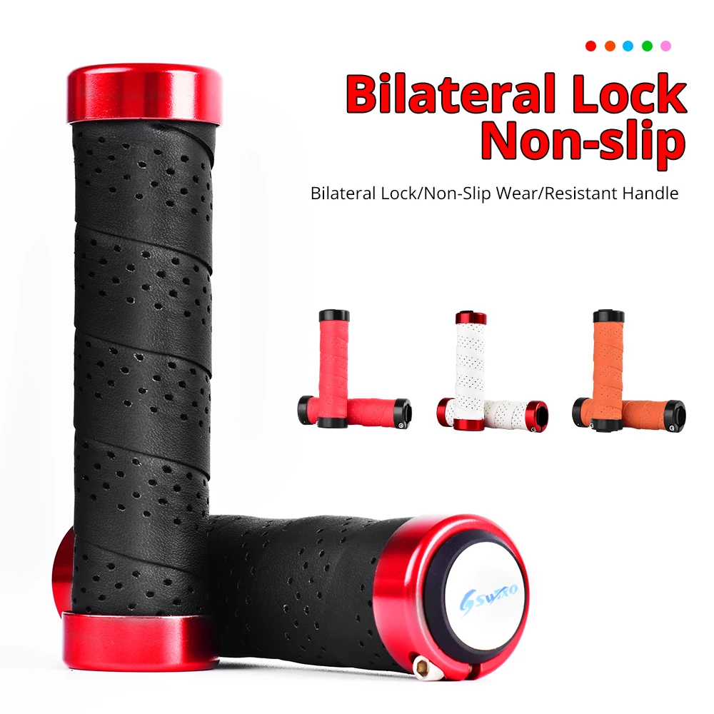 

SWTXO Bicycle Grips EVA PU Mountain Bike Grips Ultralight Anti-skid Shock-absorbing Soft MTB Handlebar Grips Bar End Double Lock