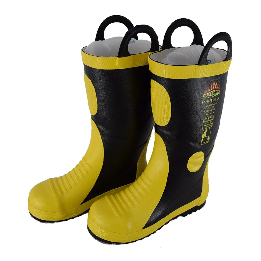 DA-085 High Temperature Resistant Rubber Fire Fighting Safety Boots Heat Proof Shoes Work | Безопасность и защита