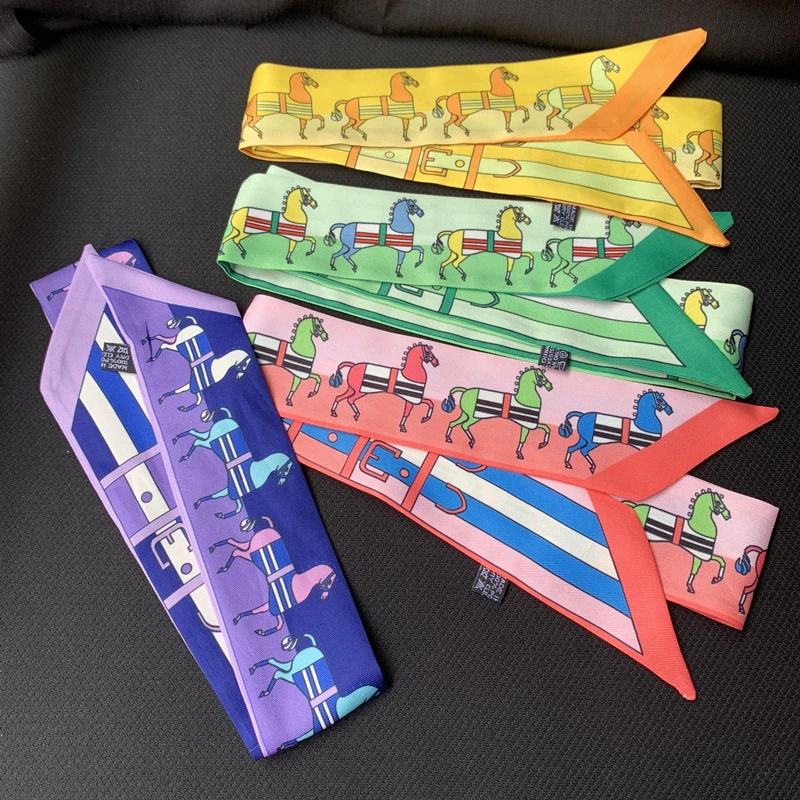 Новинка 2020 маленький шарф женские длинные узкие шарфы Женская сумочка