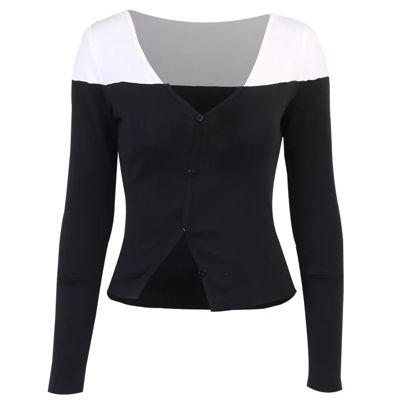 

women casual tops shirts 2020 autumn ladies streetwear button shirt elegant female outfits knitted cardigan hollow upper garment