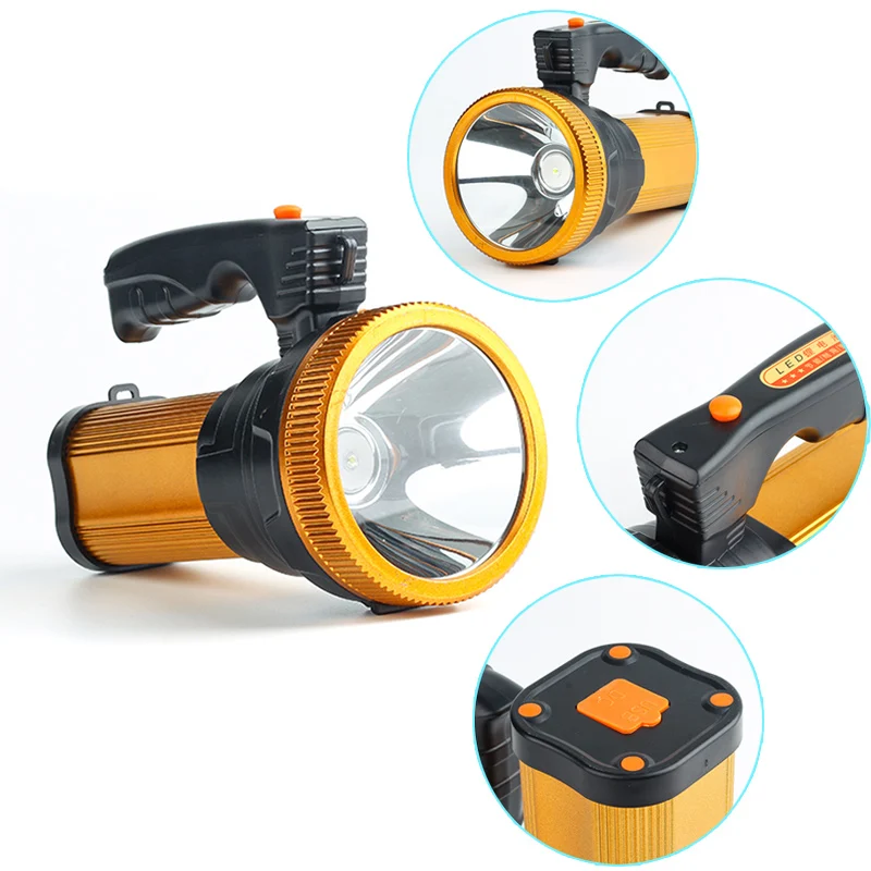 

LED Rechargeable Flashlight Super Bright Searchlight Handheld Portable Spotlight ALS88