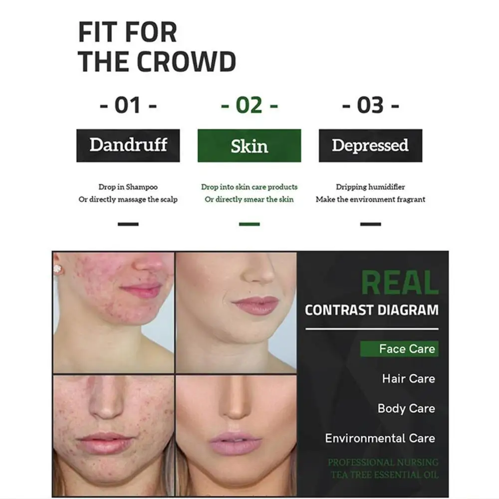 30 мл эфирное масло чайного дерева укрепляющее кожу гладкие тонкие осветляющие