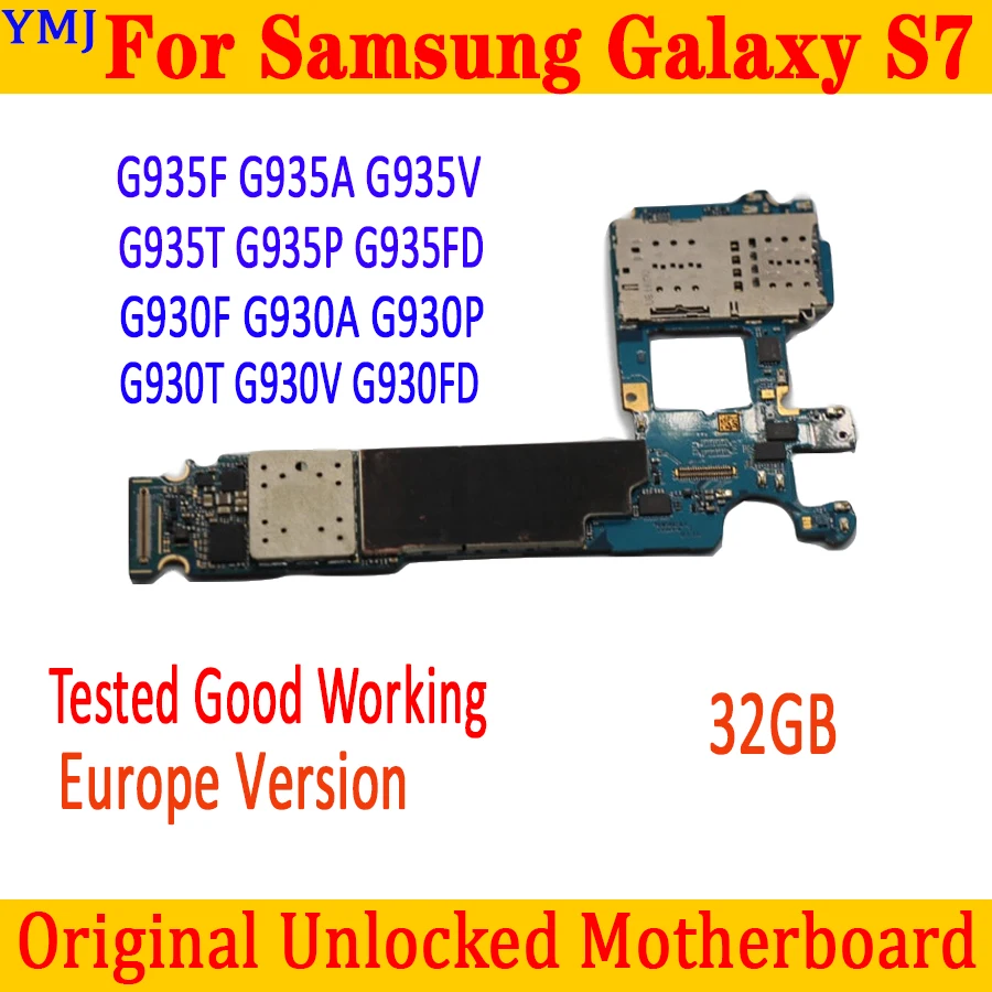 Материнская плата для Samsung Galaxy S7 G935F G935FD G930F G930FD G930V 100% оригинальная