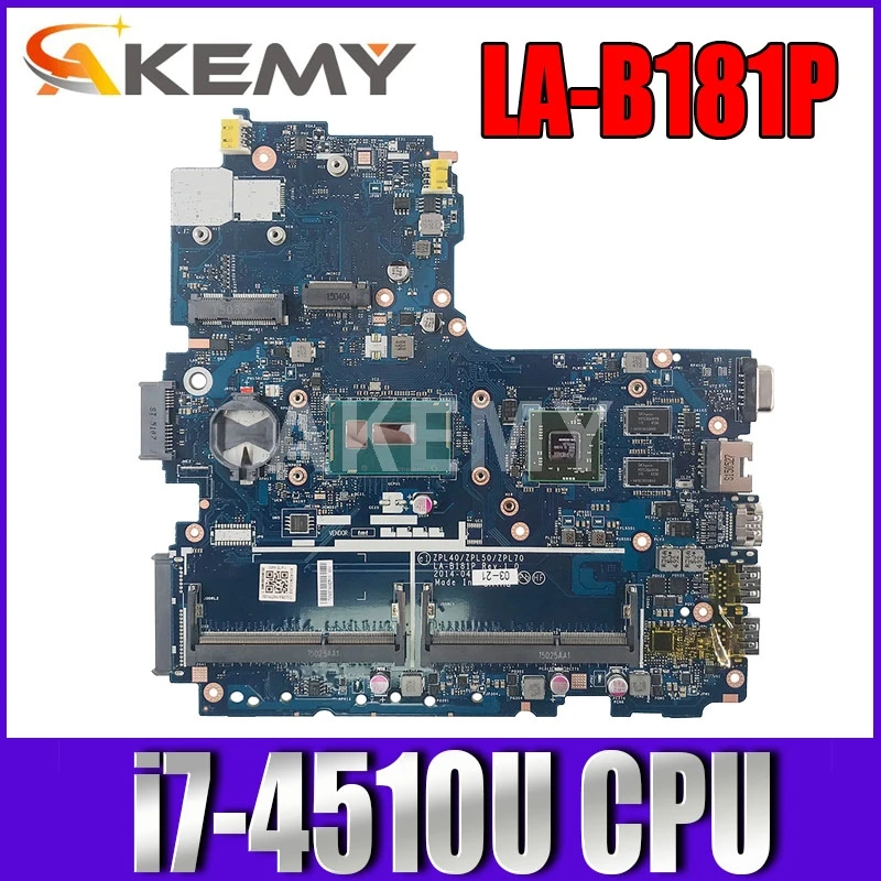 

Akemy For HP Probook 470 G2 LA-B181P 768401-001 SR1EB i7-4510U 216-0858030 motherboard Mainboard full test 100% work