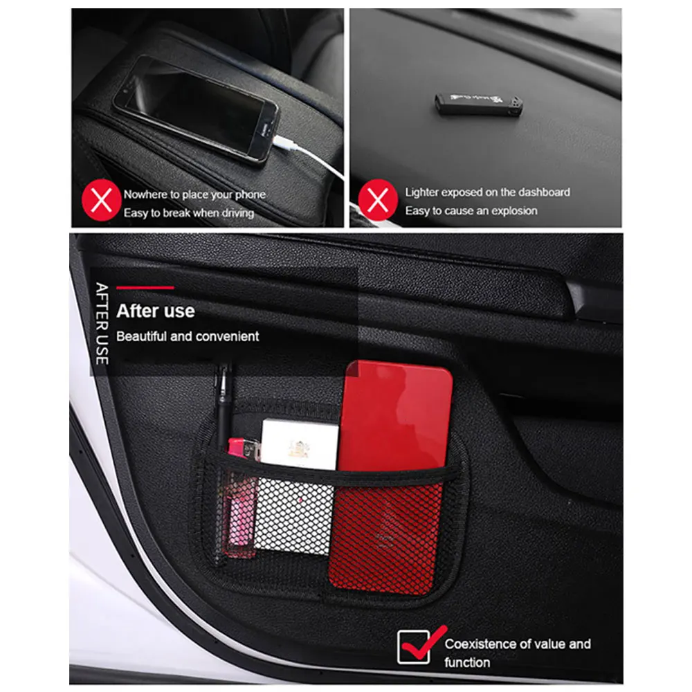 Универсальная автомобильная сетчатая Сетчатая Сумка для хранения