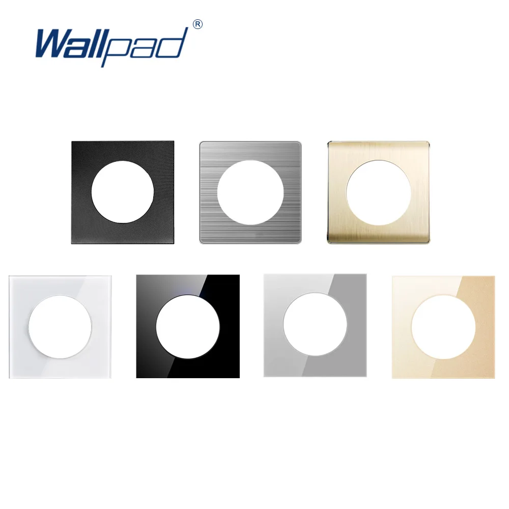 Wallpad одиночное закаленное стекло панель только 86*86 мм белый и черный круглый круг