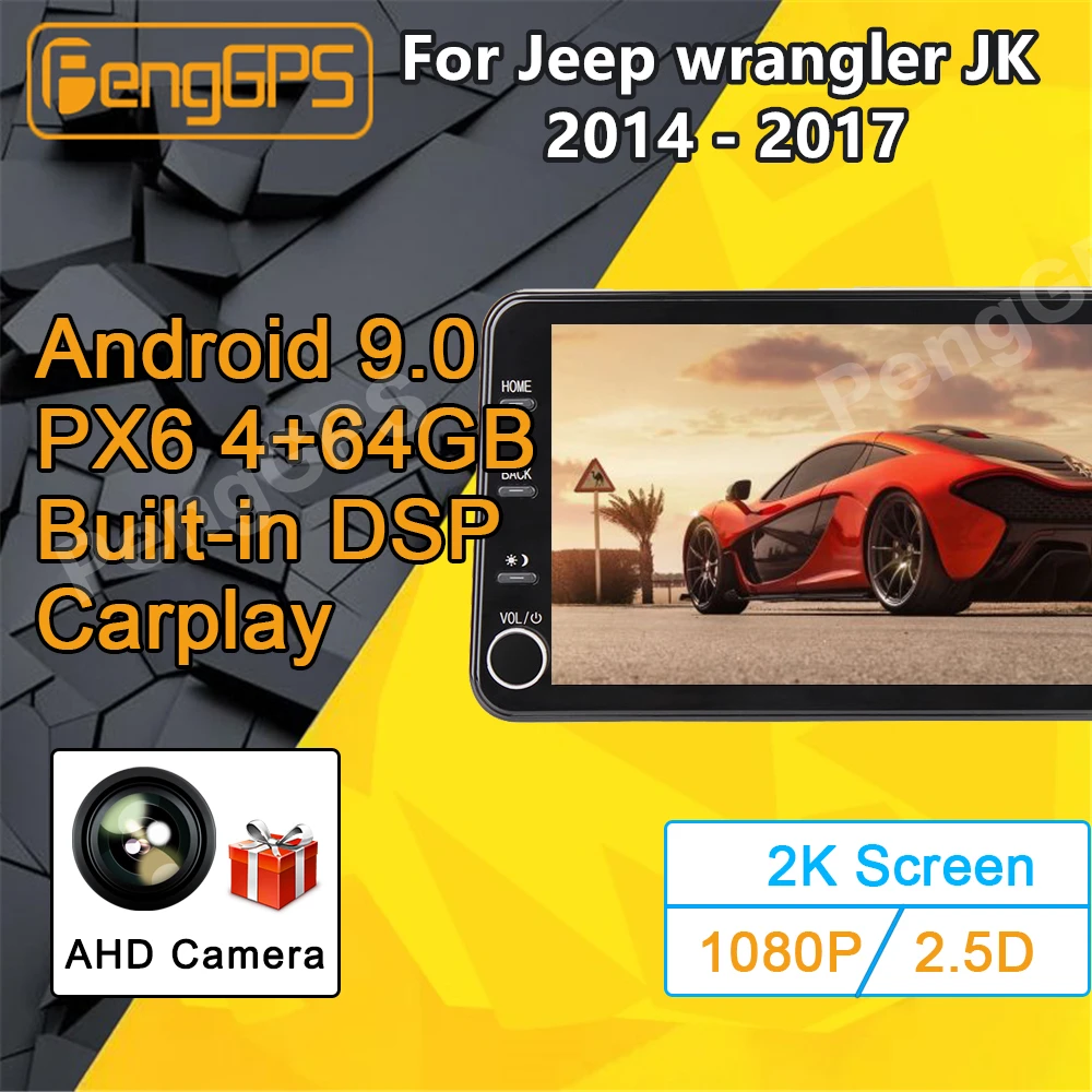Автомагнитола для Jeep wrangler JK Android 2011 2017 мультимедийный плеер PX6 стерео аудио GPS