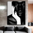 Картина-фигурка Черная Мужская, плакат на холсте, большой размер, настенное искусство на Лофт, украшение для дома и комнаты, Безрамная картина для интерьера