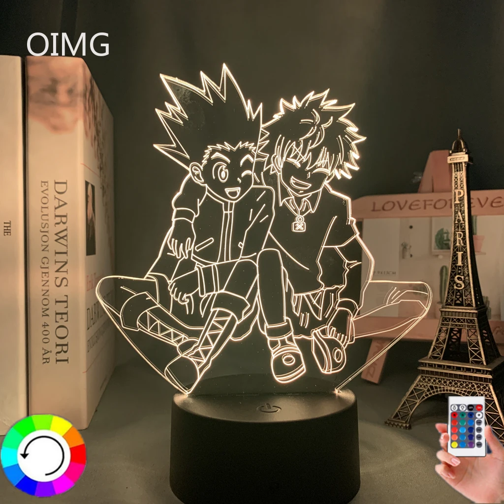 

Acrylic 3d Lamp Anime Hunter X Hunter Killua and Gon for Bedroom Decor Nightlight Birthday Gift Led Night Light Manga Hxh Killua
