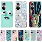 Чехол для Honor 50, оболочка с милыми животными, чехол для телефона, 6,57 дюйма, нескользящий чехол для Honor50, искусственная яркость, силиконовый чехол с полной защитой