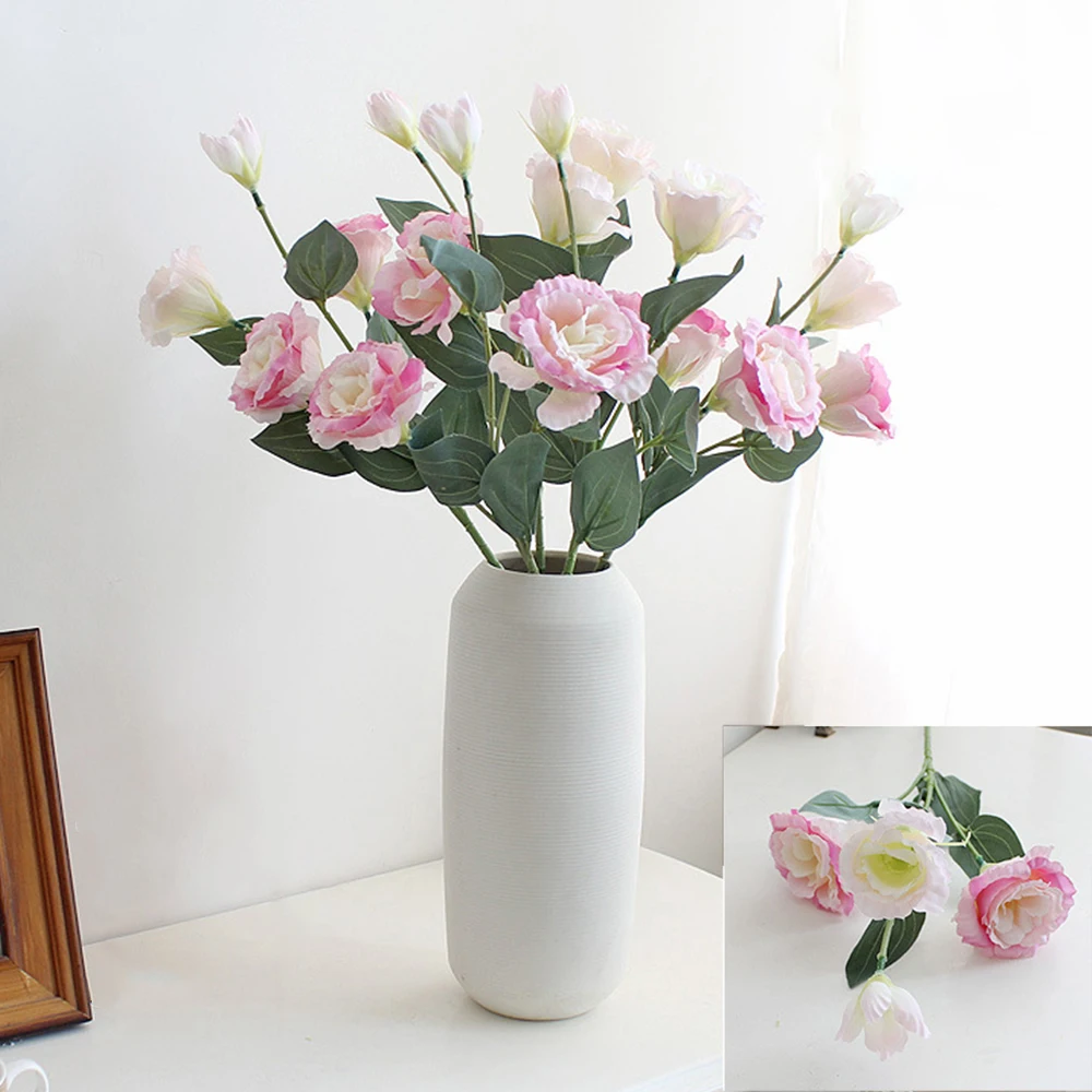 3 шт. 70 см Искусственный цветок Eustoma для дома фотосвадебный Шелковый