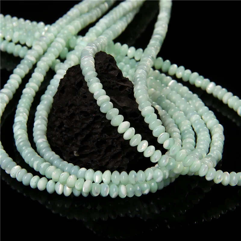 3x5 мм натуральный жемчуг устричная ракушка круглые бусины Abacus Перламутровые