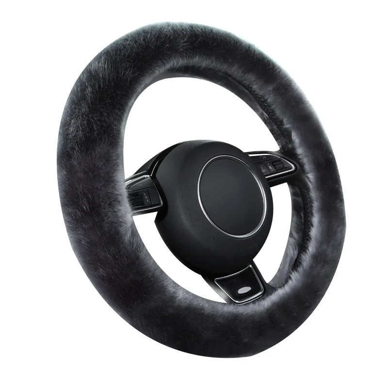 

38cm Universal Car Plush Steering Wheel Cover for BMW for Audi for Mercedes-Benz for Hyundai for Volkswagen Steering Wheel Cover
