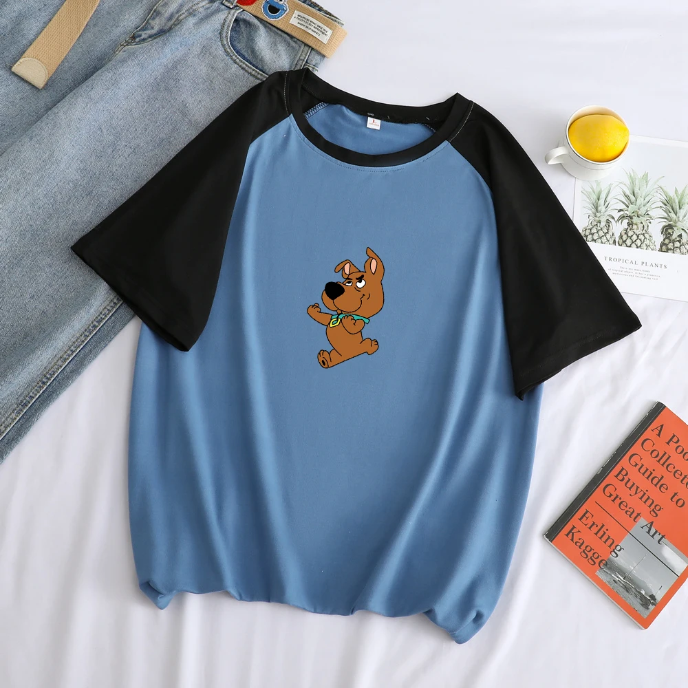 Футболка мужская с забавным мультяшным принтом собаки свободная уличная одежда