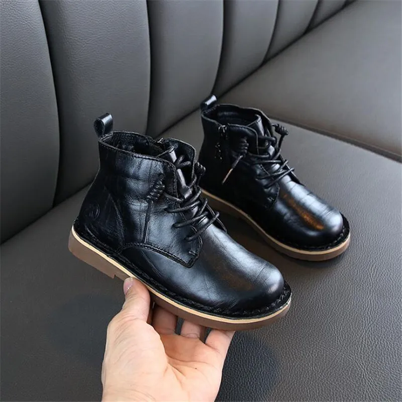 Weoneit/сапоги martin для девочек осень-зима мальчиков обувь чёрный; коричневый детские сапоги в ретро-стиле для мальчиков и девочек высокие кеды модные ботинки
