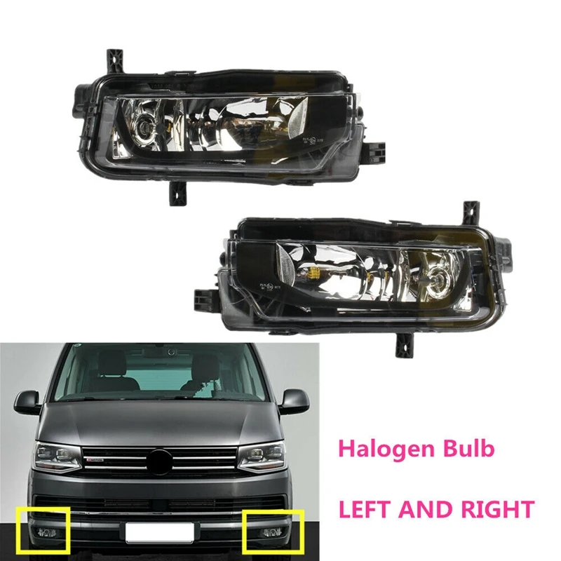 

For Transporter T7 Multivan Caravelle 2016 -2020 ​Front Fog Light Fog Lamp Left and Right Side with Bulbs