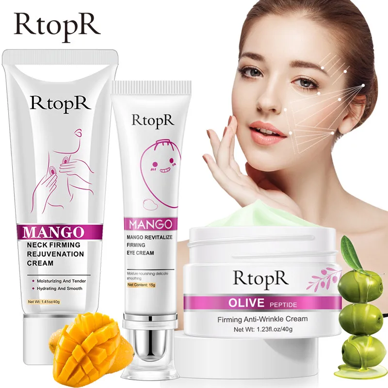 

RtopR Mango Firming Skin Moisturize Anti Aging Neck Cream Remove Dark Circles Eye Cream Pores Shrink Improve Dullness Face Cream
