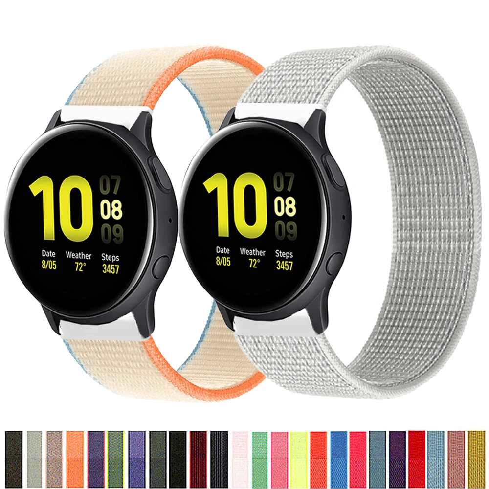 

20mm/22mm band For Galaxy Watch active 2/3 45mm/46mm/42mm Samsung Gear S3 Frontier Nylon Bracelet Huawei watch GT 2 2e pro strap