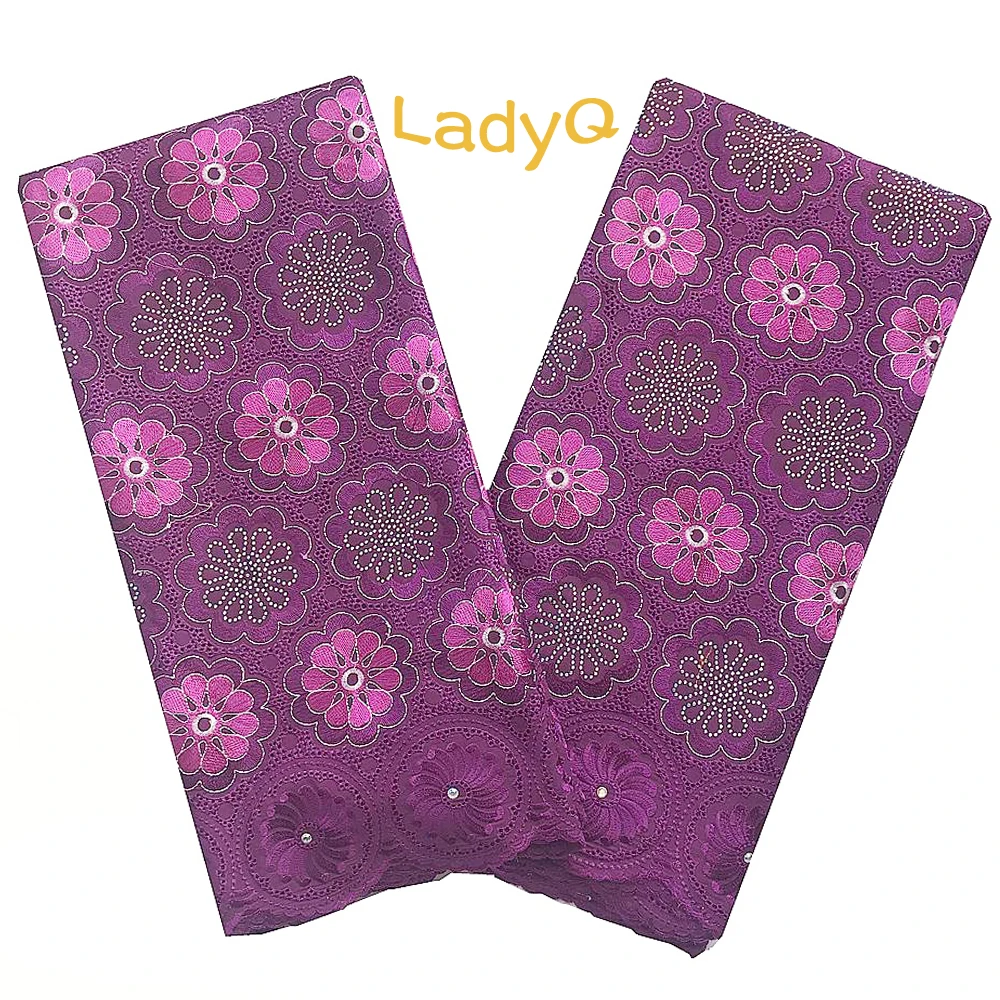Пурпурный последняя африканская кружевная ткань 2019 хлопок Свадебный