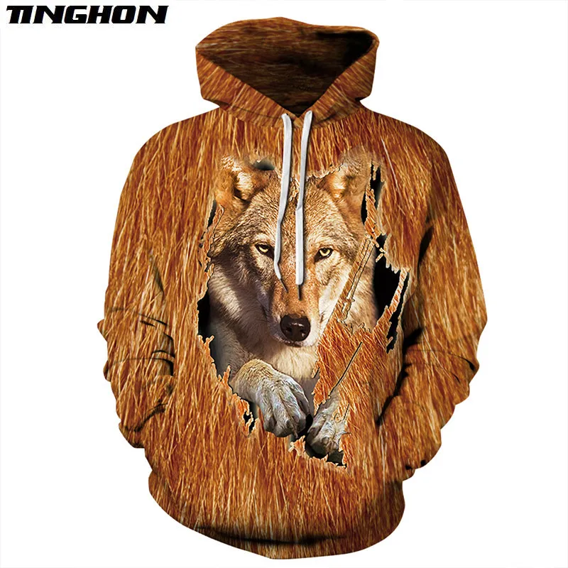 Волк пальто с капюшоном на меху классные хипстерские худи животными унисекс