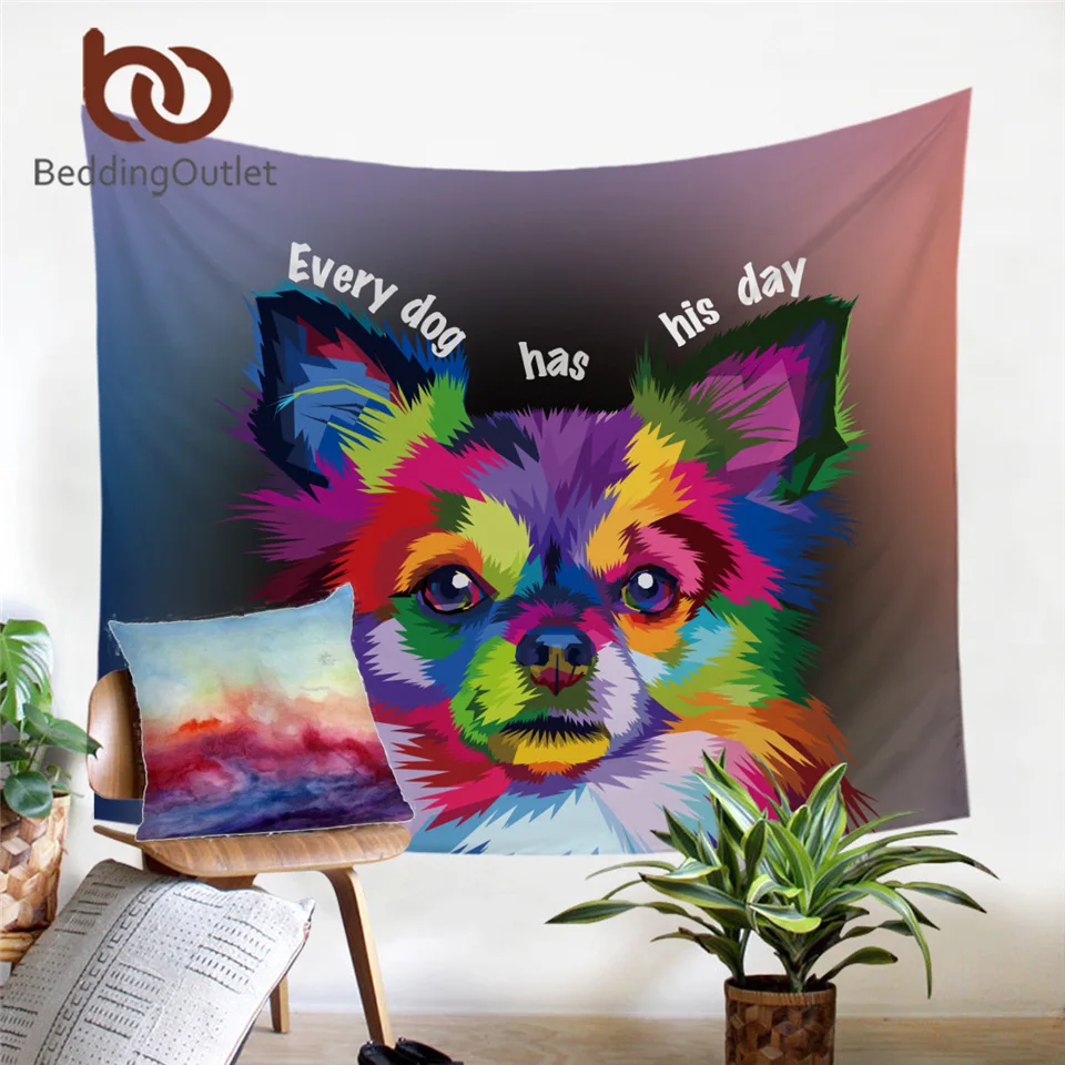 Постельные принадлежности гобелен для собак акварельный художественный