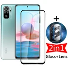 2 в 1 защитное стекло на весь экран для Xiaomi Redmi Note 10 Pro 10 T, 11 Pro Plus Note11 11pro Pro+ зеркальная Защита объектива камеры на красном Mi Note10 T 10S, закаленная пленка