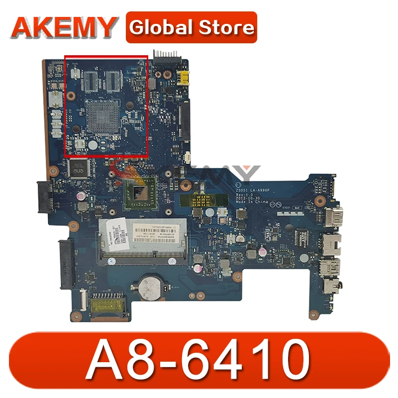 AKemy материнская плата для ноутбука HP Pavilion 15 G 255 G3 Core A8 6410 ZSO51 LA A996P 765093 001 764260