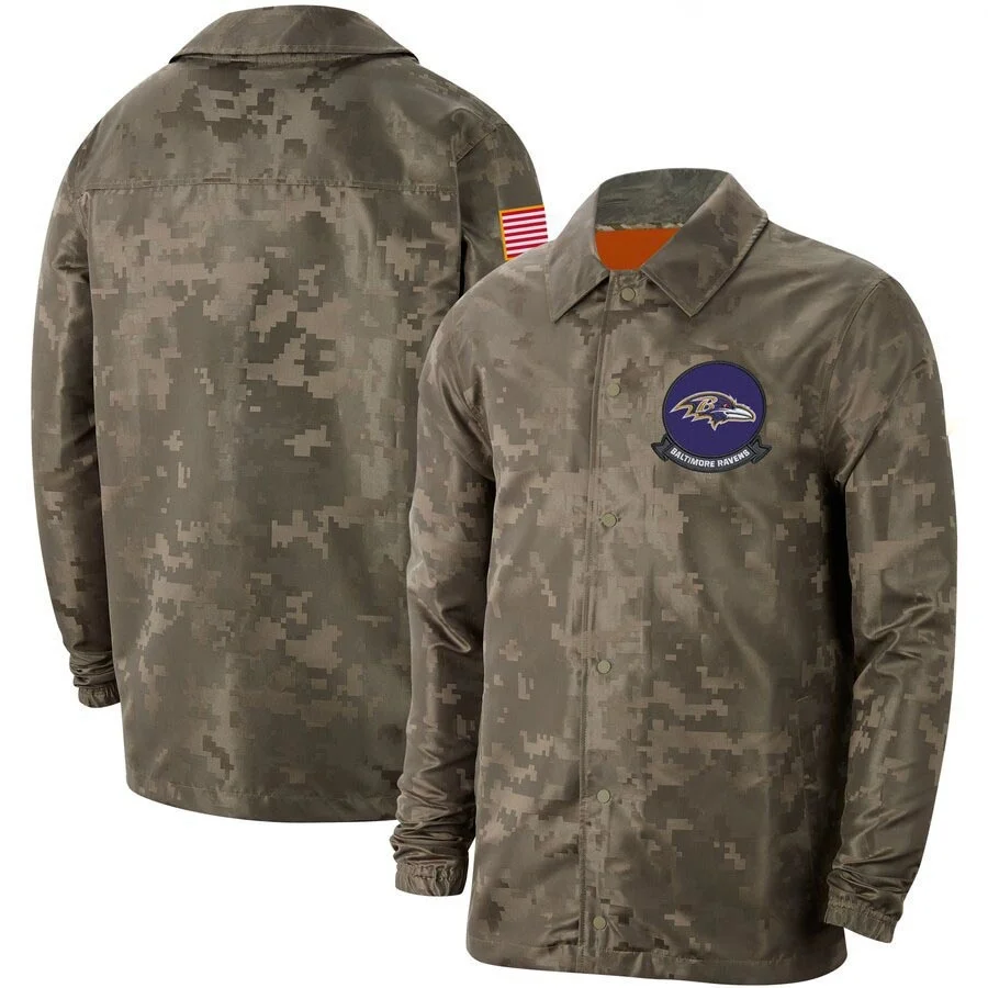 

Baltimore Men's Camo Ravens Salute to Service Sideline Full Zip Lightweight Jacket