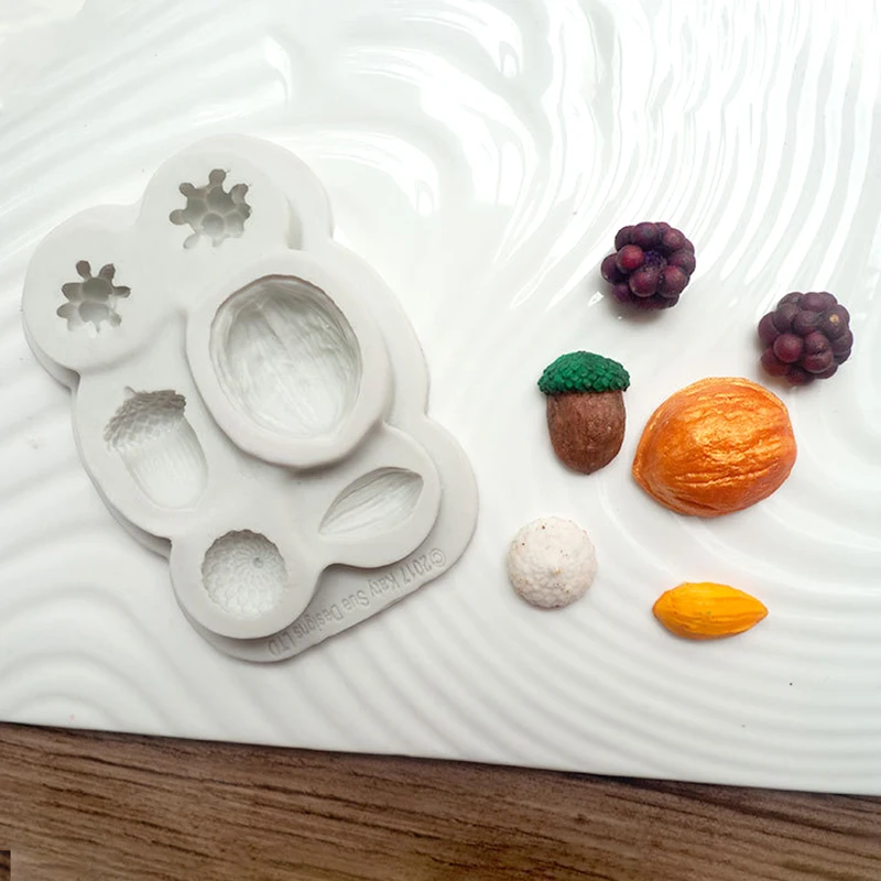 3D Орех грецкий орех в форме силиконовая форма для торта с помадкой шоколадного