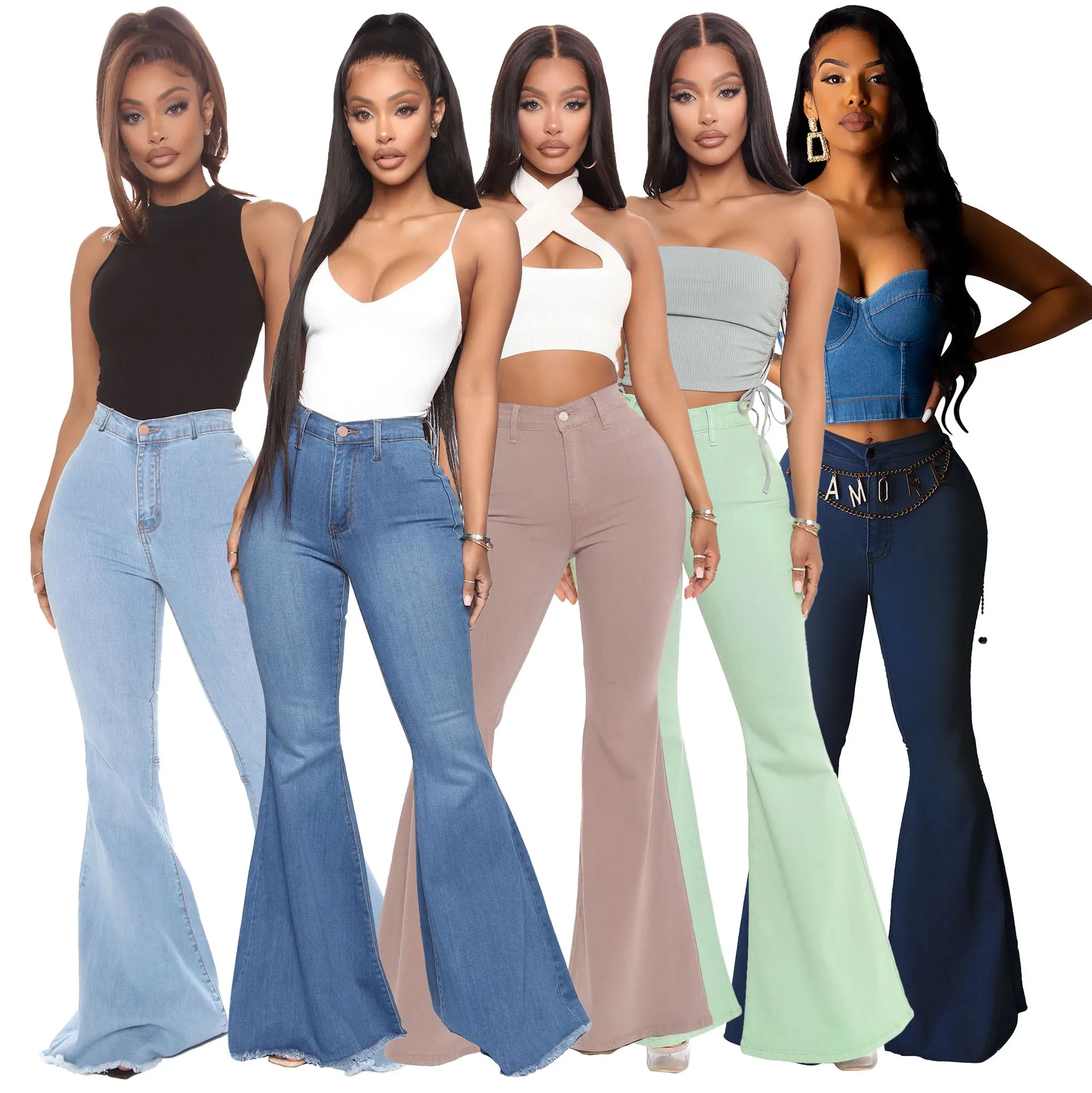 

Hot Sale Fashion High Waist All-Match Slim Stretch Jeans