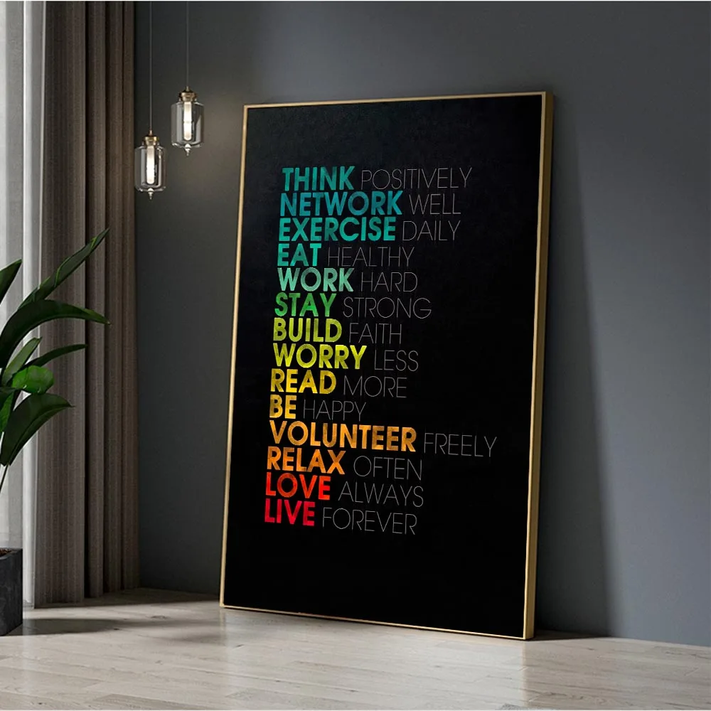 Вдохновляющие цитаты картины на холсте мотивационные постеры настенные