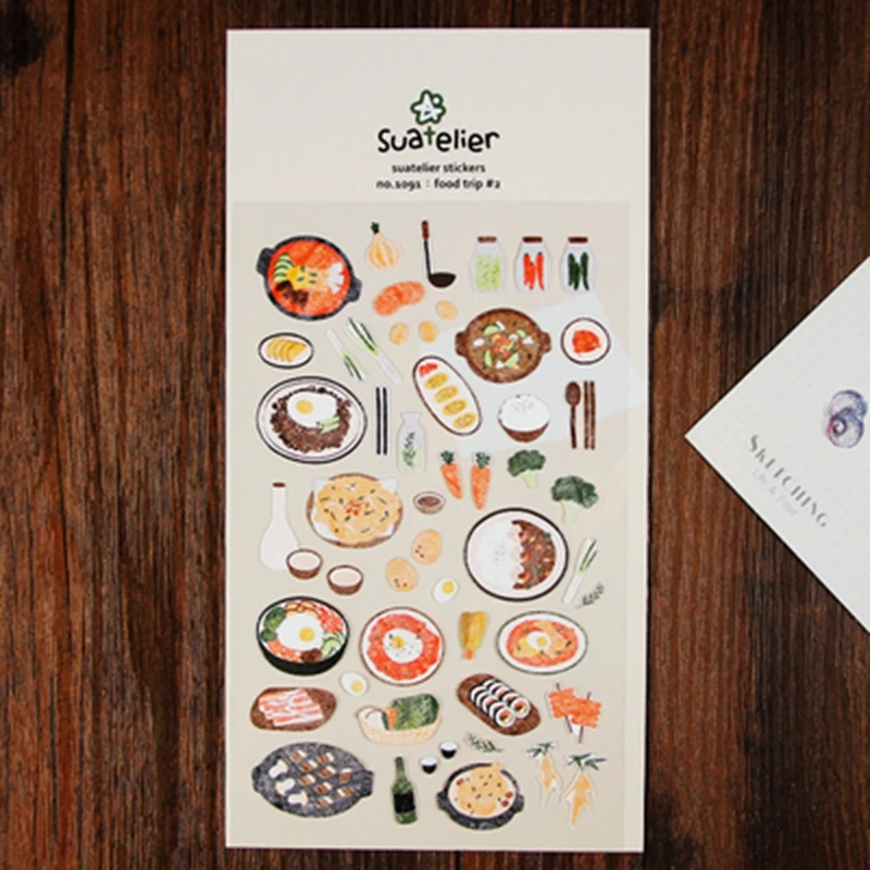 Корея Sonia Скрапбукинг бумажная наклейка вкусная еда канцелярские принадлежности