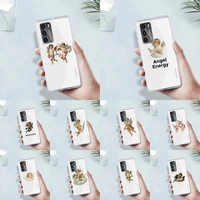interesting angel phone case transparent for huawei 8 7 6 5 4 3 2 pro se i e soft tpu clear mobile bags coque