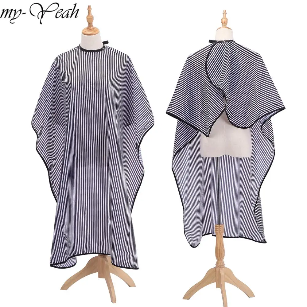 Накидка парикмахерская для взрослых водонепроницаемый сарафан в полоску