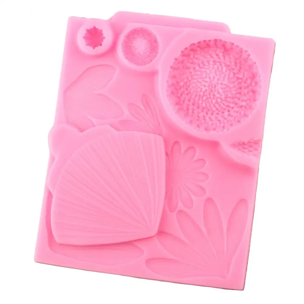 Дейзи силиконовые формы Подсолнух цветы Fondant (сахарная) пресс форма для DIY