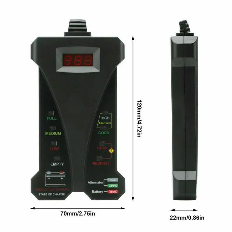 Цифровой тестер генератора переменного тока с 8 светодиодный ными индикаторами 12