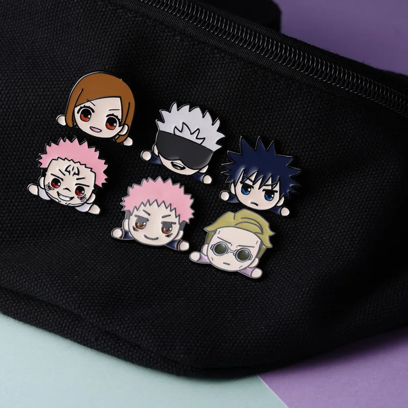 

Anime Jujutsu Kaisen Gojo Satoru Itadori Yuji Ryomen Sukuna Fushiguro Megumi Movie & Tv Brooch Badge Keychain Toys