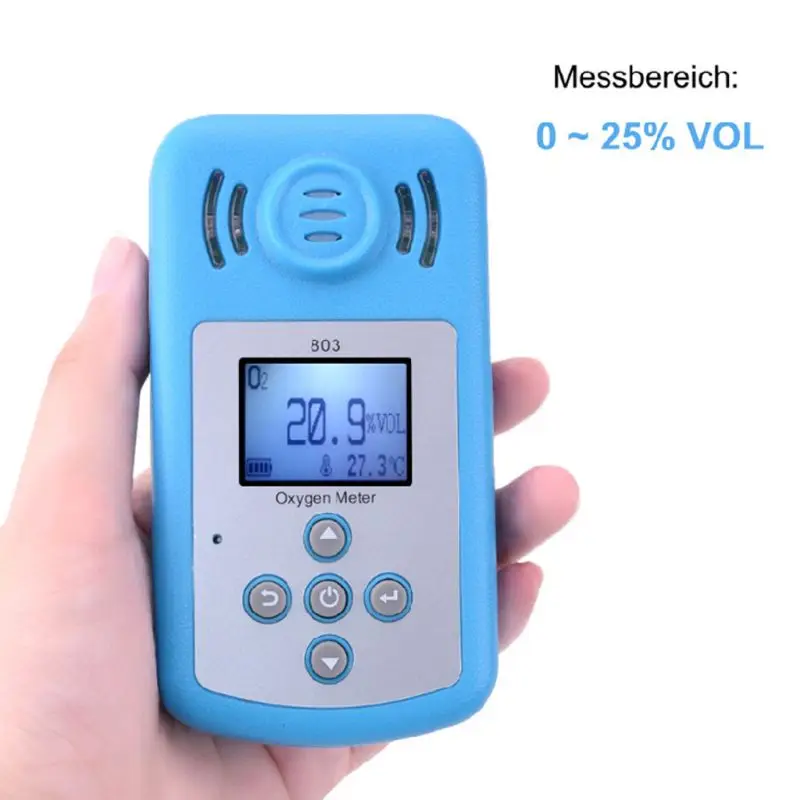 Oxygen Meter LCD Display Sound Light Vibration Alarm Gas Concentration Detector | Инструменты