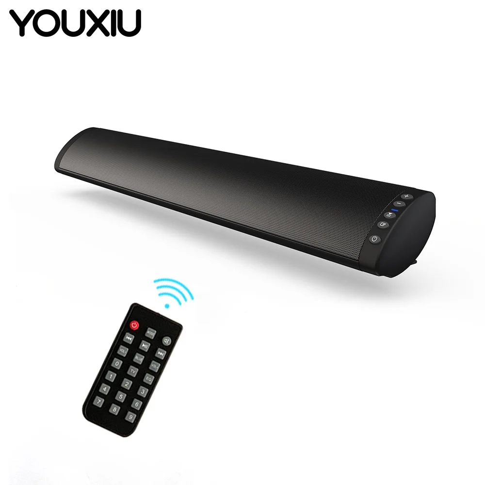 

YOUXIU 20W Wireless Bluetooth Speakers Hifi 3D Stereo Surround Sound Bar Subwoofers Support FM Radio Column with Remote Control