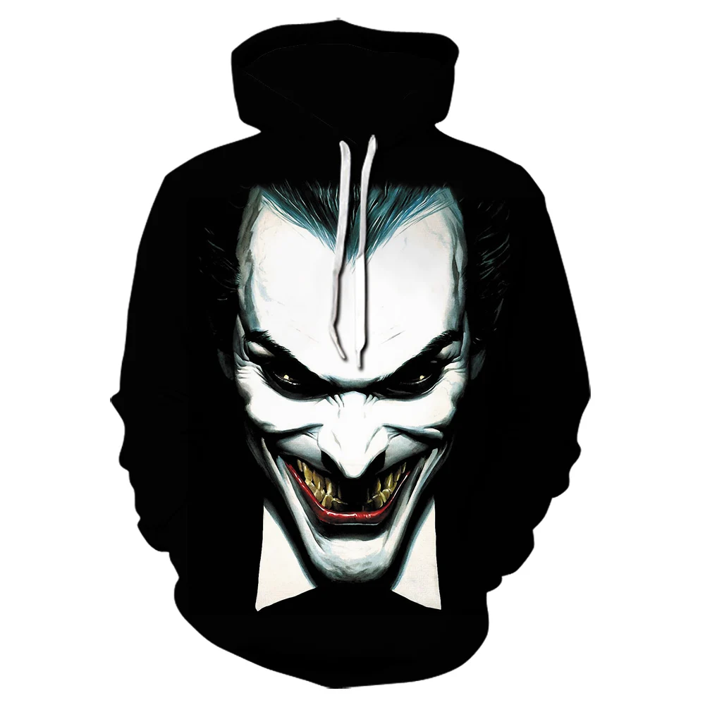 

New movie IT Pennywise Clown Stephen King 3D print mens hoodies Horror joker Hoody Sweatshirt COSPLAY Sportswear Tracksuit men
