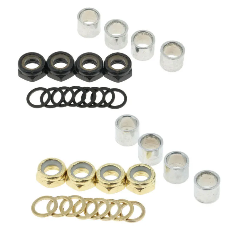 2023 Hot Sale Skateboard Bearing Spacers Washers Nuts Speed Kit Longboard Repair Rebuild Reducing Friction Accessories