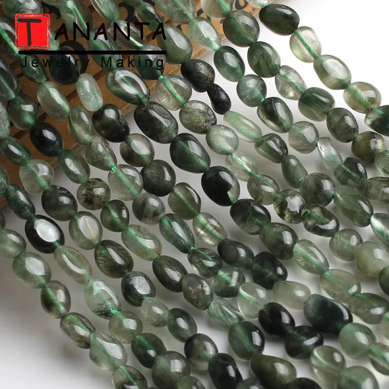 5-8 мм нерегулярные Моховой травы Агаты натуральный камень свободные зеленые