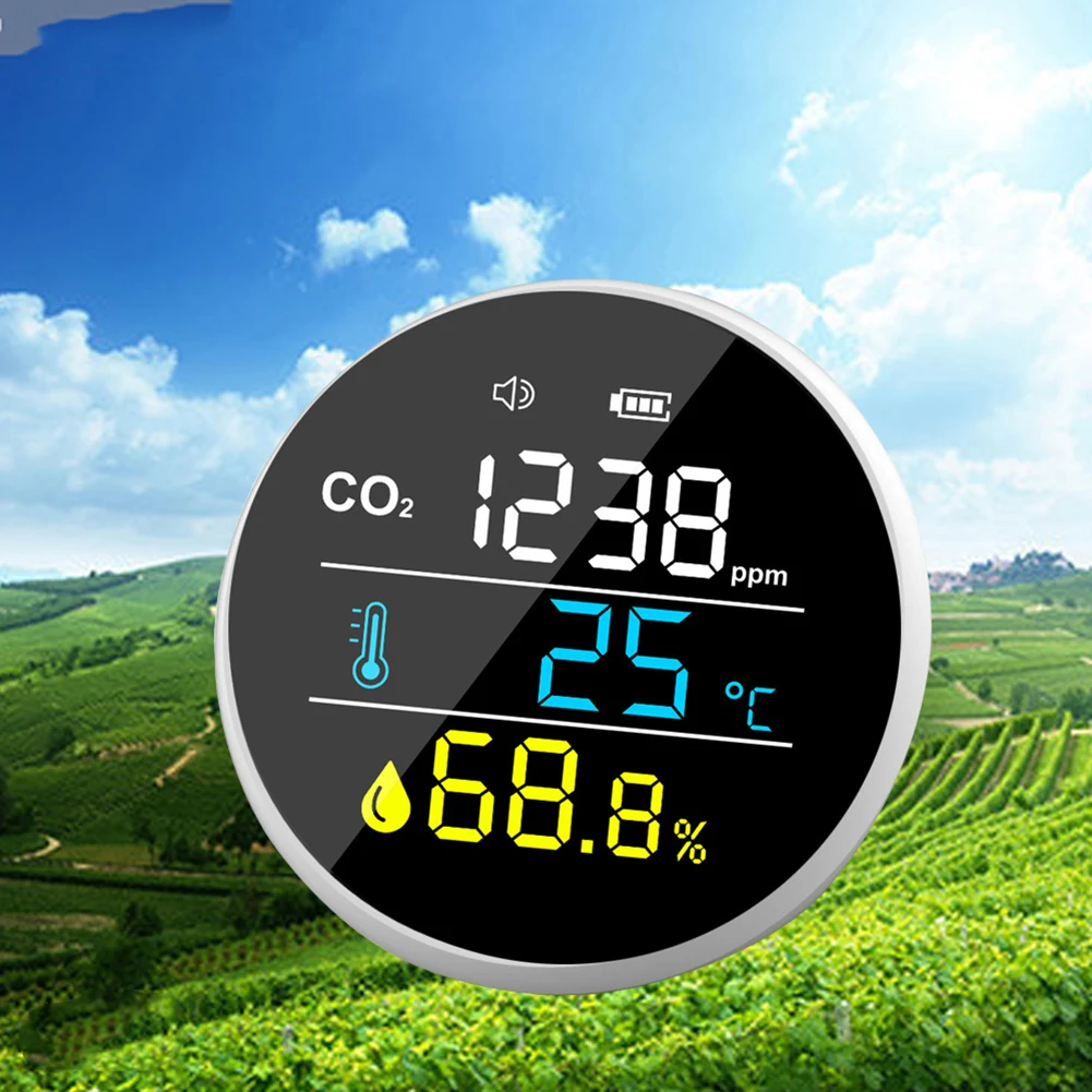 

ZN-DM1 Portable Laser Sensor CO2 Meter 5000ppm Temperature Humidity Tester Air Quality Monitor Analyzer Carbon Dioxide Detector