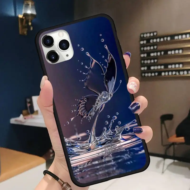 

Water drop raindrop mood fashion Phone Case for iPhone 11 12 pro XS MAX 8 7 6 6S Plus X 5S SE 2020 XR Soft silicone