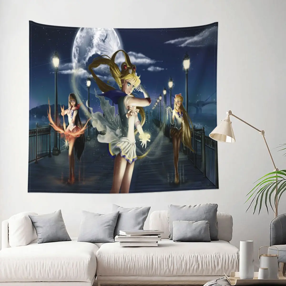 

Bishoujo Senshi Sailor Moon Tapestry Anime Kawaii Decoration Wall Room Home Decor Hanging Bedroom Kawaii Cartom Fashion