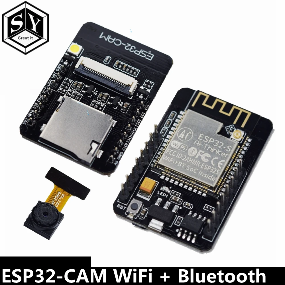 1 шт. Great IT ESP32-CAM WiFi+ модуль Bluetooth модуль камеры макетная плата ESP32 с модулем камеры OV2640 2MP для Arduino