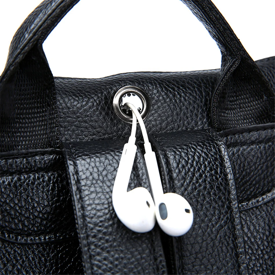 Mochilas двойная молния 3 в 1 сумки через плечо для женщин рюкзак путешествий женский