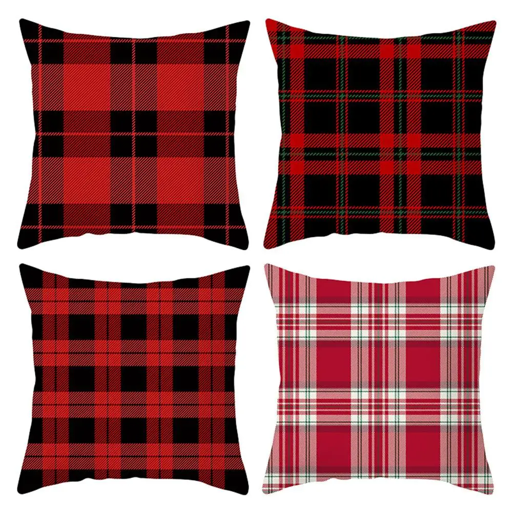 

Christmas Decorative Pillowcases Polyester Throw Pillow Case Striped Christmas Pillowcase For Home Car Office Sofa Decoration