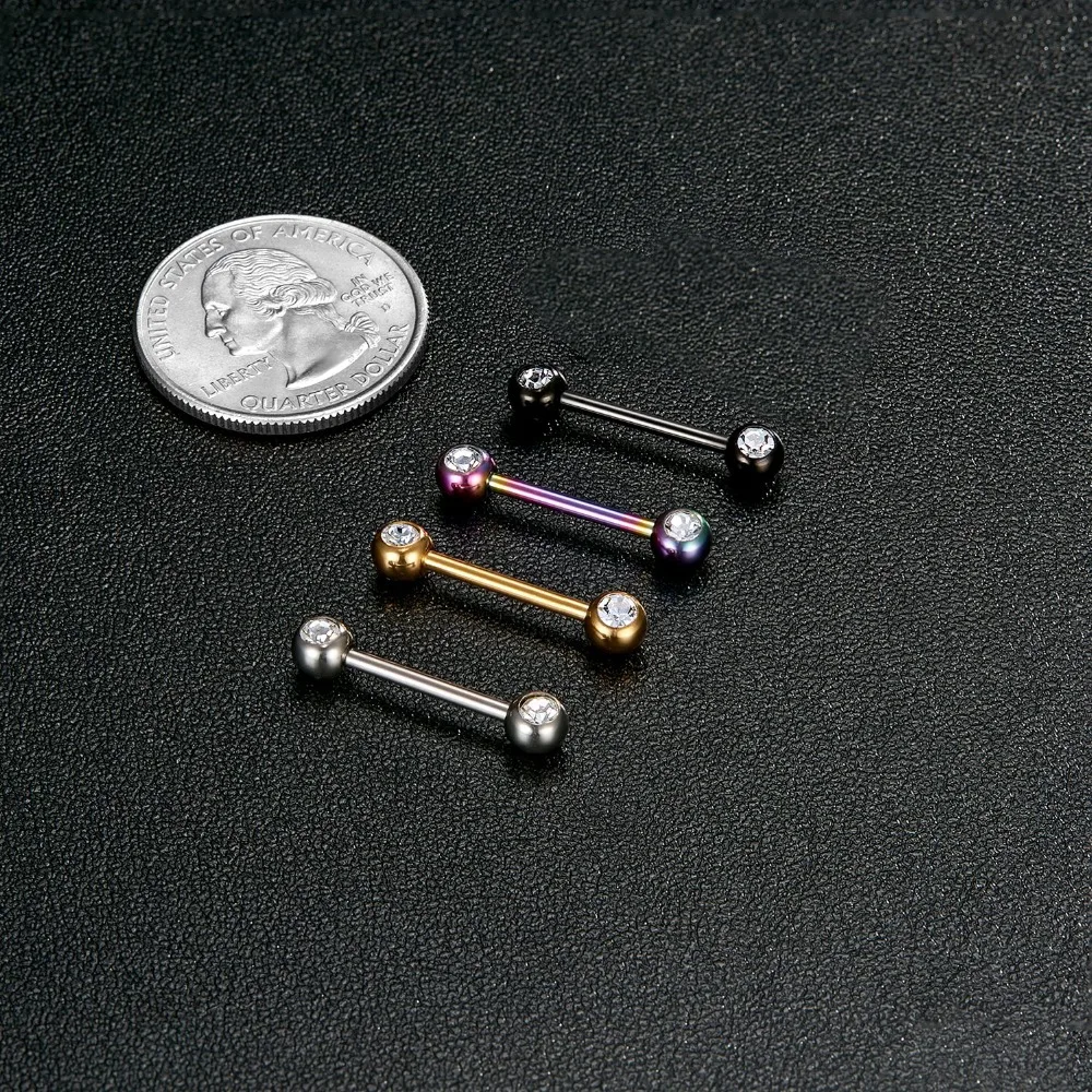 Штанга для пирсинга женская из хирургической стали 14 г 2 шт.