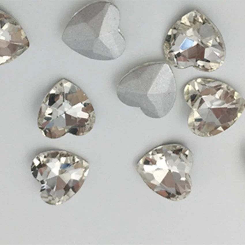 3D стеклянные прозрачные стразы с заостренным концом для дизайна ногтей